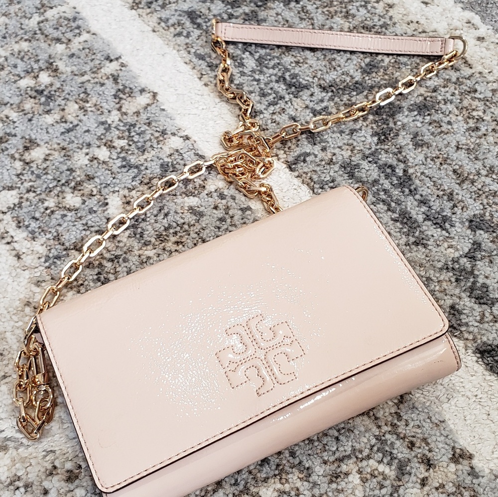 Tory Burch Patent Chain Wallet